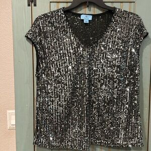 Black and silver sequin account